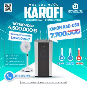 Máy lọc nước nóng lạnh 10 lõi Karofi KAD-D50